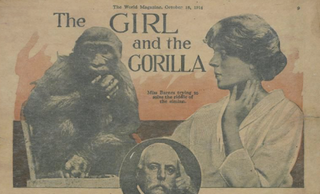 The Girl and the Gorilla," New York World Magazine, 1914. Image Credit: Djuna Barnes papers, University of Maryland